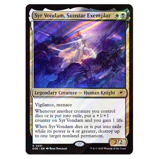 Syr Vondam, Sunstar Exemplar 0231 card from the Magic The Gathering set Edge of Eternities
