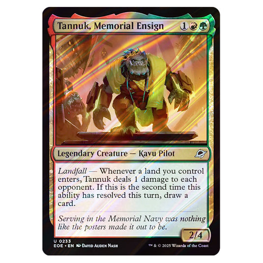 Tannuk, Memorial Ensign 0233 card from the Magic The Gathering set Edge of Eternities