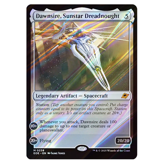 Dawnsire, Sunstar Dreadnought 0238 card from the Magic The Gathering set Edge of Eternities