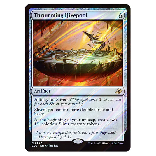 Thrumming Hivepool 0247 card from the Magic The Gathering set Edge of Eternities