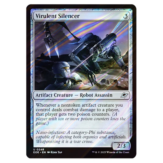 Virulent Silencer 0248 card from the Magic The Gathering set Edge of Eternities