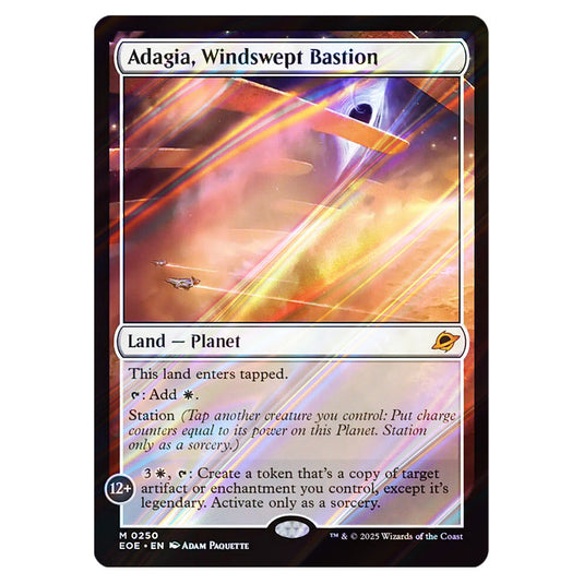 Adagia, Windswept Bastion 0250 card from the Magic The Gathering set Edge of Eternities