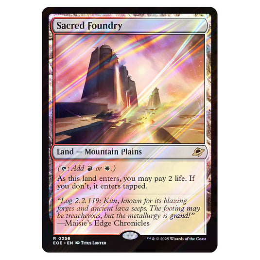 Sacred Foundry 0256 card from the Magic The Gathering set Edge of Eternities