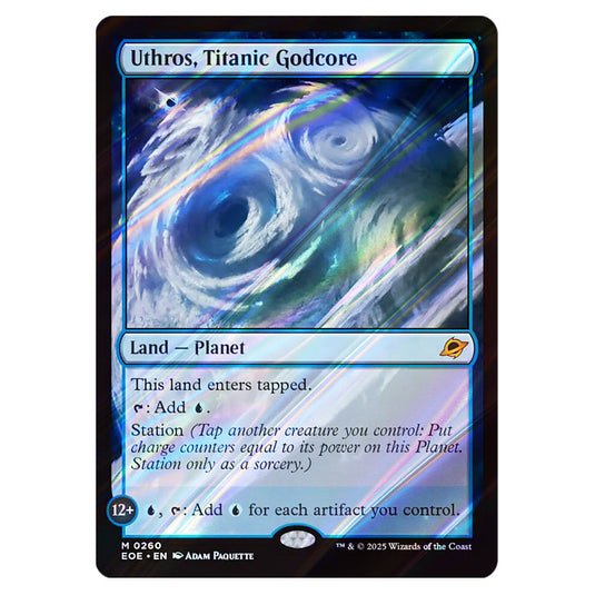 Uthros, Titanic Godcore 0260 card from the Magic The Gathering set Edge of Eternities