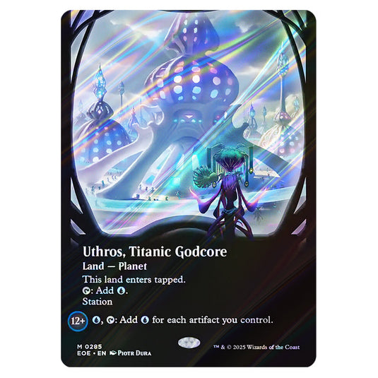 Uthros, Titanic Godcore 0285 card from the Magic The Gathering set Edge of Eternities