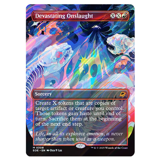 Devastating Onslaught 0308 card from the Magic The Gathering set Edge of Eternities