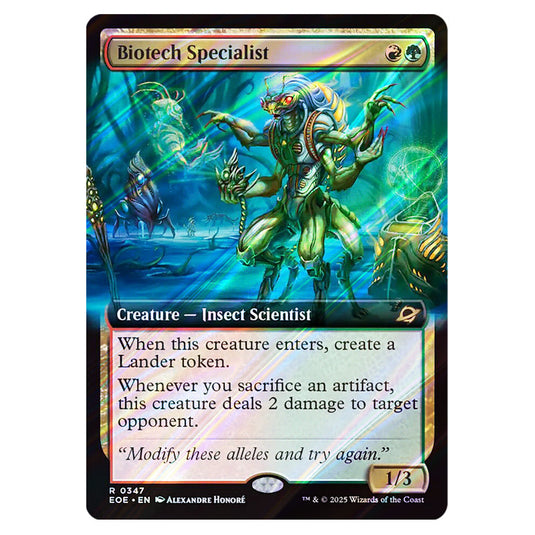 Biotech Specialist 0347 card from the Magic The Gathering set Edge of Eternities
