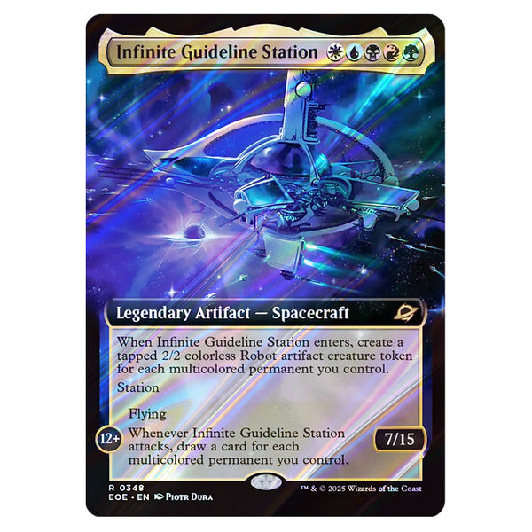 cards with station mtg Magic The Gathering - Edge of Eternities - Infinite Guideline Station  (Extended Art)