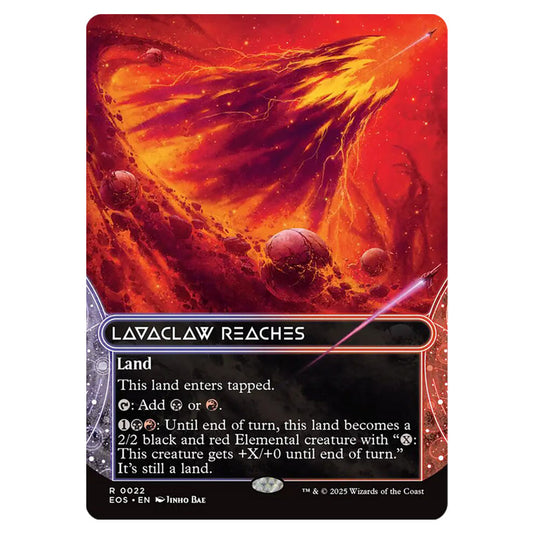 Lavaclaw Reaches 0022 card from the Magic The Gathering set Edge of Eternities - Stellar Sights