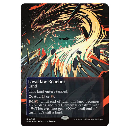 Lavaclaw Reaches 0067 card from the Magic The Gathering set Edge of Eternities - Stellar Sights