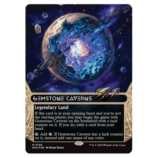 Gemstone Caverns 0106 card from the Magic The Gathering set Edge of Eternities - Stellar Sights