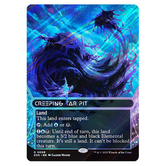 Creeping Tar Pit 0009 card from the Magic The Gathering set Edge of Eternities - Stellar Sights