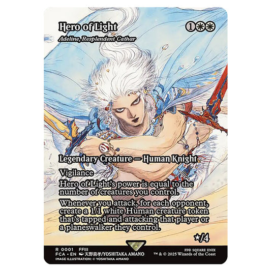 Adeline, Resplendent Cathar 0001 card from the Magic The Gathering set Universes Beyond - Final Fantasy: Through the Ages