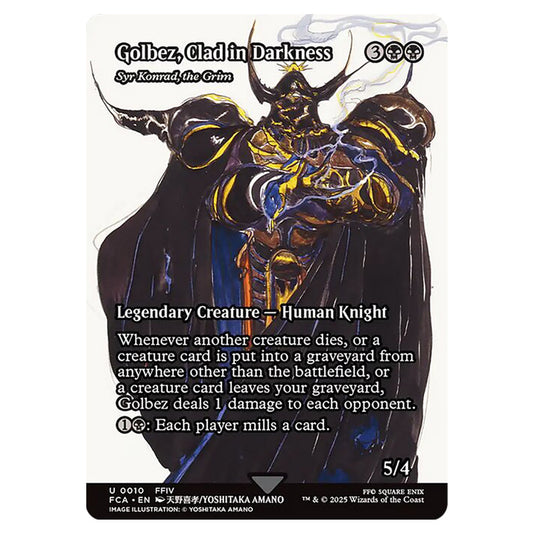 Syr Konrad, the Grim 0010 card from the Magic The Gathering set Universes Beyond - Final Fantasy: Through the Ages