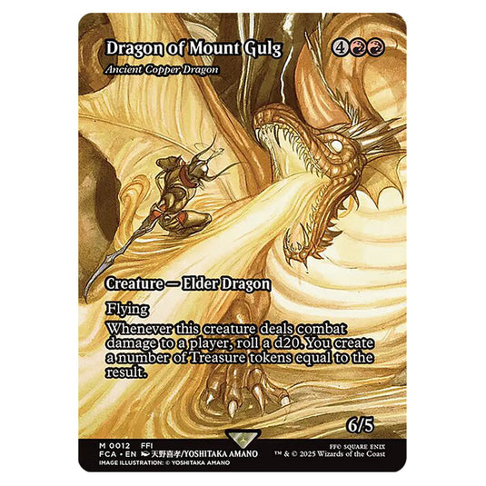 mtg final fantasy copper dragon Magic The Gathering - Universes Beyond - Final Fantasy - Through the Ages -  Ancient Copper Dragon (Alternate-Art Borderless Card)