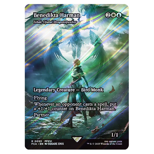 Ishai, Ojutai Dragonspeaker 0053 card from the Magic The Gathering set Universes Beyond - Final Fantasy: Through the Ages