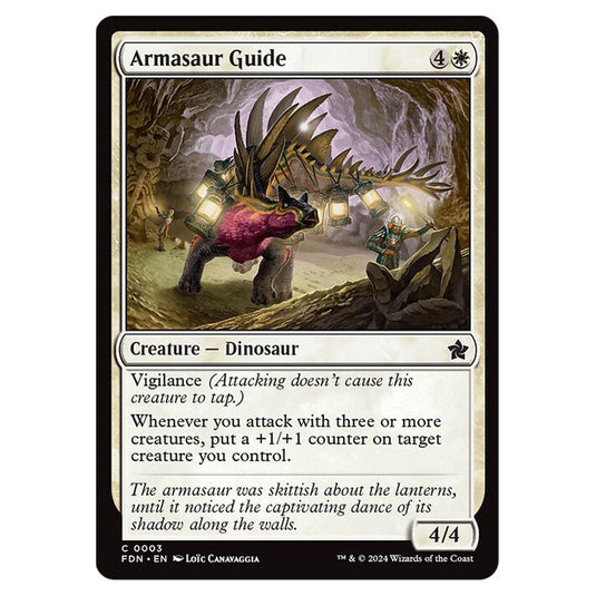 Armasaur Guide 0003 card from the Magic The Gathering set Foundations