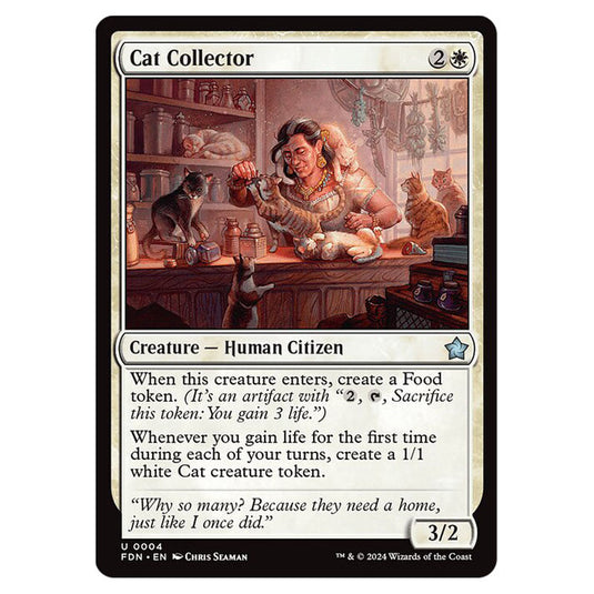 Cat Collector 0004 card from the Magic The Gathering set Foundations