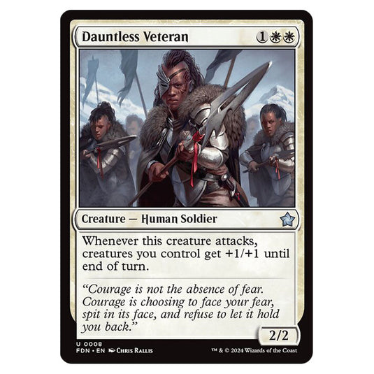 Dauntless Veteran 0008 card from the Magic The Gathering set Foundations