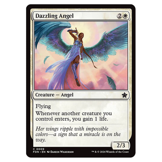 Dazzling Angel 0009 card from the Magic The Gathering set Foundations