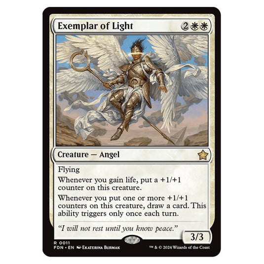 Exemplar of Light 0011 card from the Magic The Gathering set Foundations