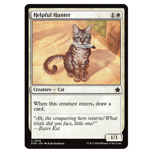 Helpful Hunter 0016 card from the Magic The Gathering set Foundations