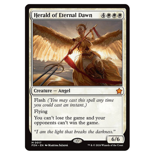 Herald of Eternal Dawn 0017 card from the Magic The Gathering set Foundations