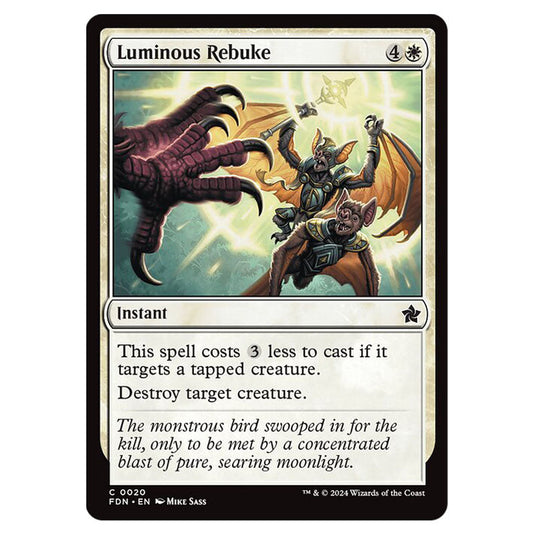 Luminous Rebuke 0020 card from the Magic The Gathering set Foundations