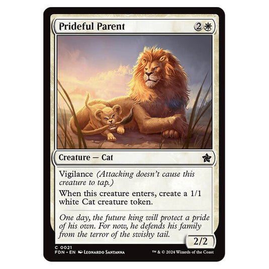 Prideful Parent 0021 card from the Magic The Gathering set Foundations