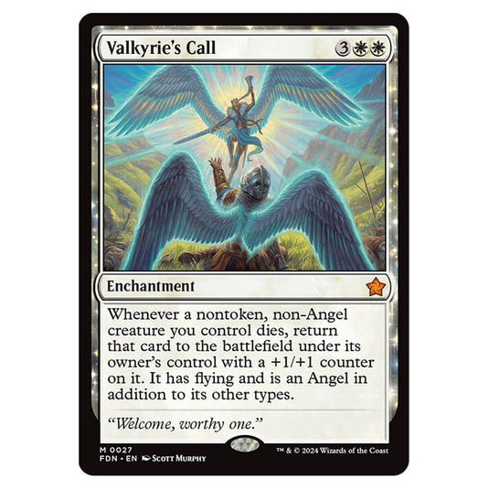 Valkyrie's Call 0027 card from the Magic The Gathering set Foundations