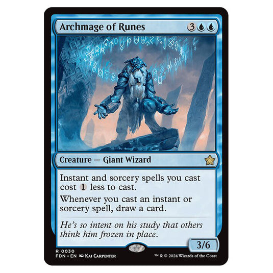 Archmage of Runes 0030 card from the Magic The Gathering set Foundations