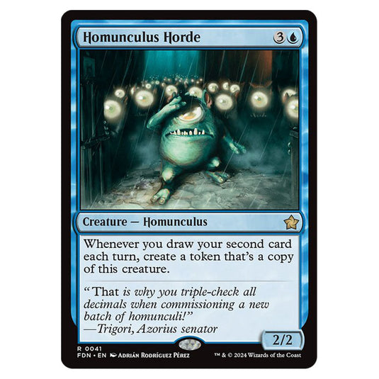 Homunculus Horde 0041 card from the Magic The Gathering set Foundations