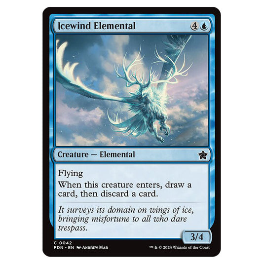 Icewind Elemental 0042 card from the Magic The Gathering set Foundations