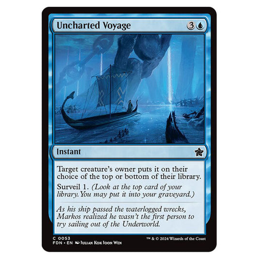 Uncharted Voyage 0053 card from the Magic The Gathering set Foundations