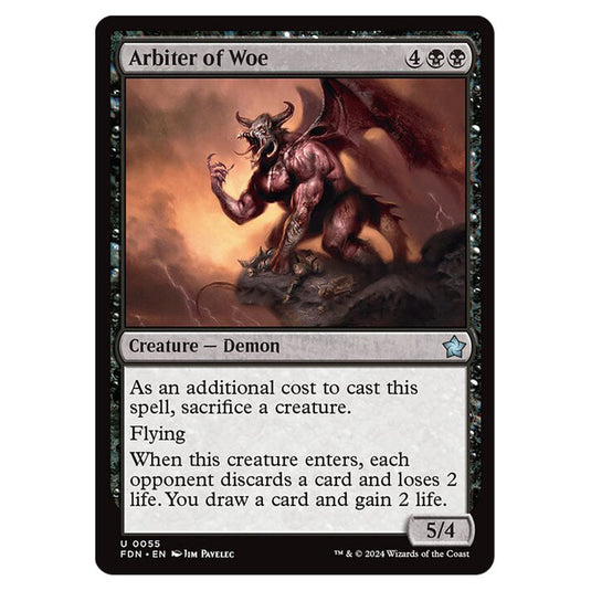 Arbiter of Woe 0055 card from the Magic The Gathering set Foundations