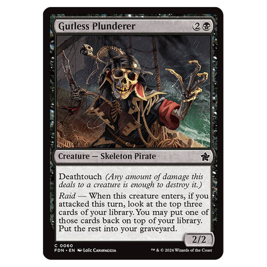 Gutless Plunderer 0060 card from the Magic The Gathering set Foundations