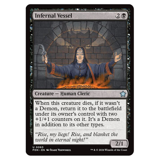 Infernal Vessel 0063 card from the Magic The Gathering set Foundations