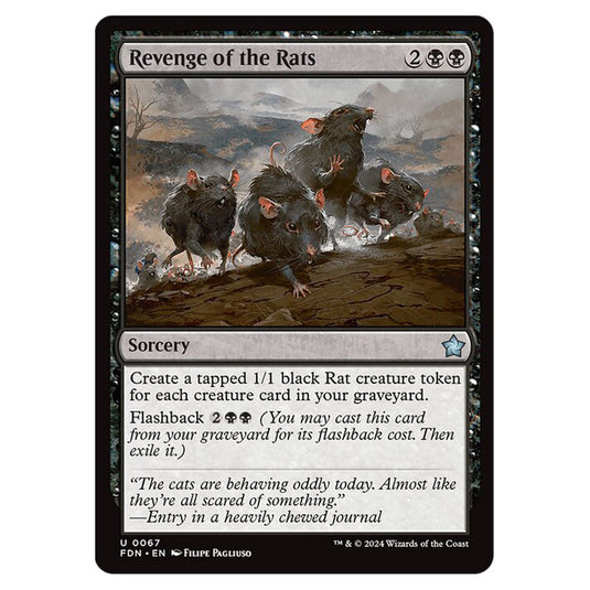 Revenge of the Rats 0067 card from the Magic The Gathering set Foundations