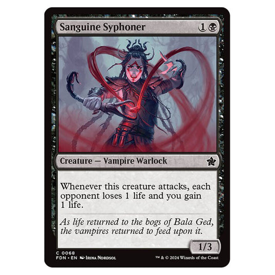 Sanguine Syphoner 0068 card from the Magic The Gathering set Foundations