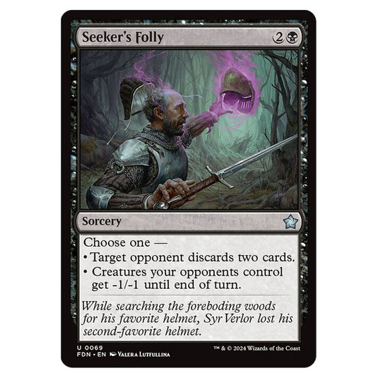 Seeker's Folly 0069 card from the Magic The Gathering set Foundations