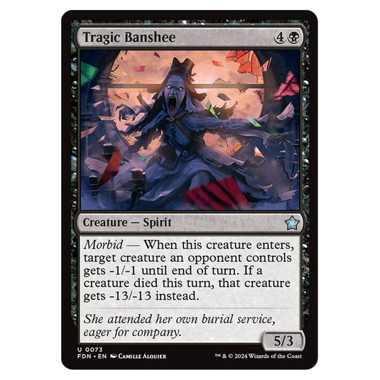 Tragic Banshee 0073 card from the Magic The Gathering set Foundations