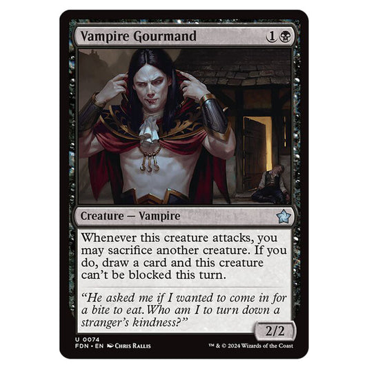 Vampire Gourmand 0074 card from the Magic The Gathering set Foundations