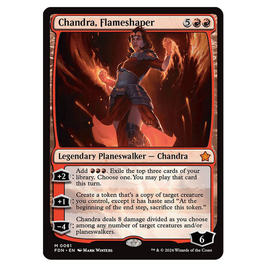 Chandra, Flameshaper 0081 card from the Magic The Gathering set Foundations