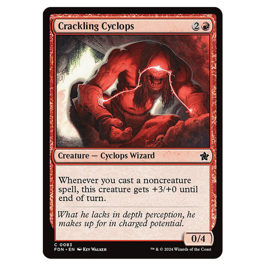 Crackling Cyclops 0083 card from the Magic The Gathering set Foundations