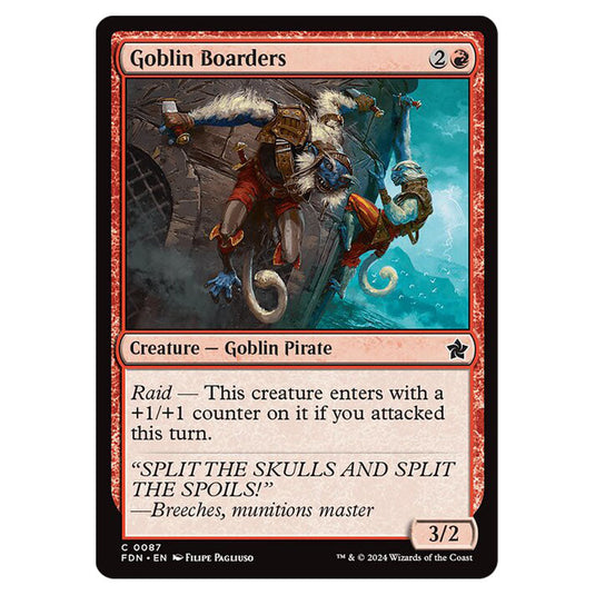 Goblin Boarders 0087 card from the Magic The Gathering set Foundations