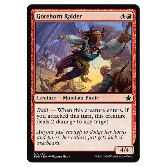 Gorehorn Raider 0089 card from the Magic The Gathering set Foundations