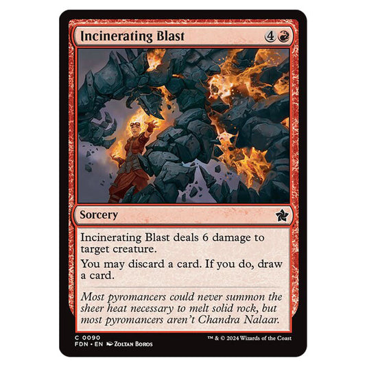 Incinerating Blast 0090 card from the Magic The Gathering set Foundations