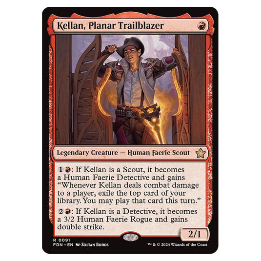 Kellan, Planar Trailblazer 0091 card from the Magic The Gathering set Foundations