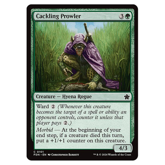 Cackling Prowler 0101 card from the Magic The Gathering set Foundations