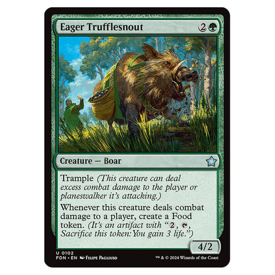 Eager Trufflesnout 0102 card from the Magic The Gathering set Foundations